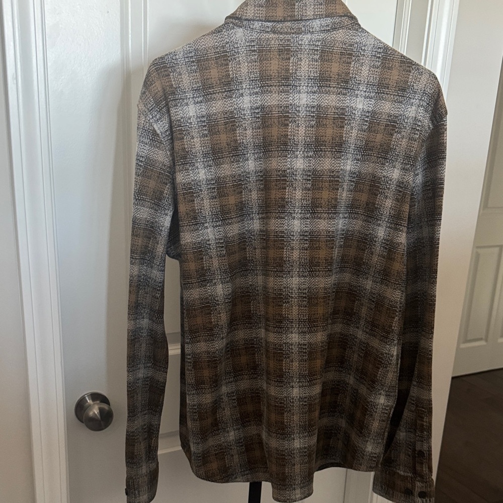 Express Brown and Gray Checkered Shirt - Picture 3 of 3